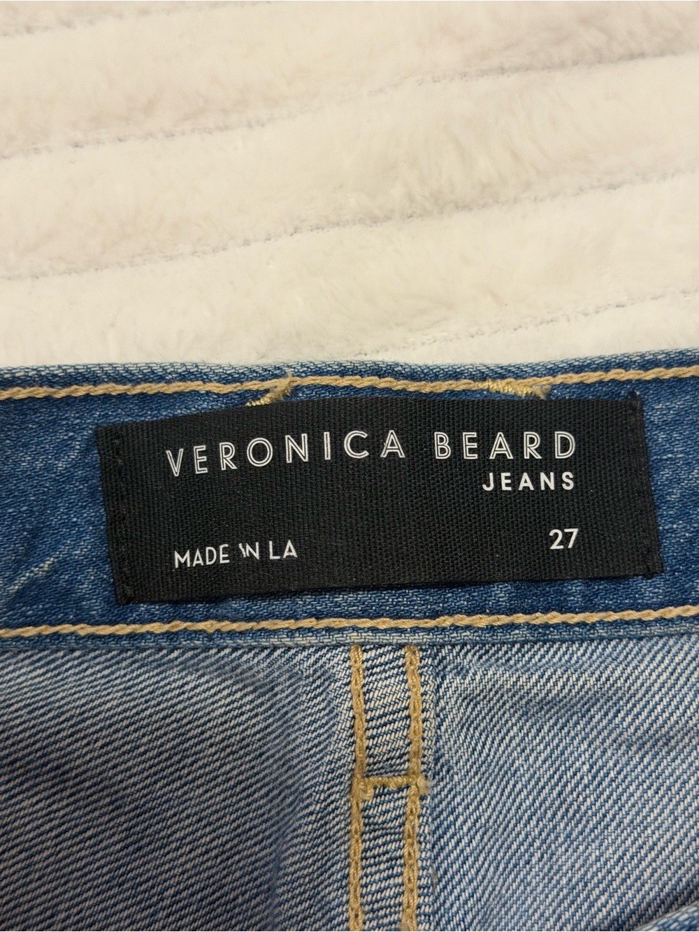 Veronica Beard Kasey Wide Leg Jeans Mid Rise Blue Size 27 Wide Leg Luxury Denim - Picture 11 of 15